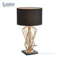 Gold metal bar decoration luxury style table lamp